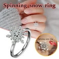 thumbnail image 2 of Ashosteey Snowflake Ring Sterling Silver Christmas Ring for Women Winter Ice Christmas Snowflake Holiday Birthday Xmas Gift,Elegant Rings Dainty Christmas Holiday Gift, 2 of 9