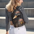 thumbnail image 6 of Honeii Graffiti Cool Duck Print Canvas College Laptop Backpack, Durable Rucksack Travel Notebook Bag School Backpack Book Bag for Men Women-Small, 6 of 7