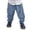 Dark Blue, variant on AWZXDE Breathable Wrinkled Pants Elastic Waist Looseed Ankle Trousers Lightweight Bottoms For Toddlers - 2-3 Years