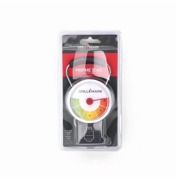 Báscula para tanque de propano Grill Mark, acero inoxidable, negra