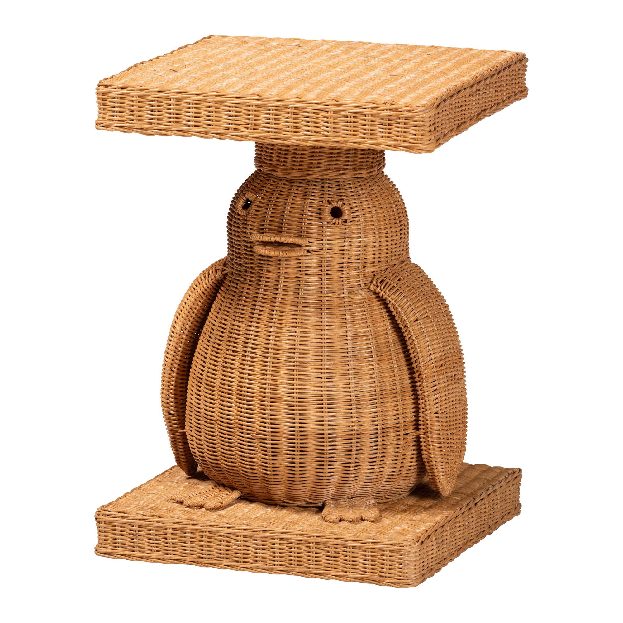 bali & pari Pembroke Boho End Table, Light Honey