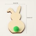 thumbnail image 4 of Monstrate 5 piezas de madera de conejo exquisitas decoraciones de Pascua estilo Simple Scrapbooking manualidades cumpleaños DIY Kits para Type3 NO3, 4 of 6