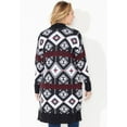 thumbnail image 3 of Catherines Women's Plus Size Classic Fair Isle Coatigan, 3 of 5