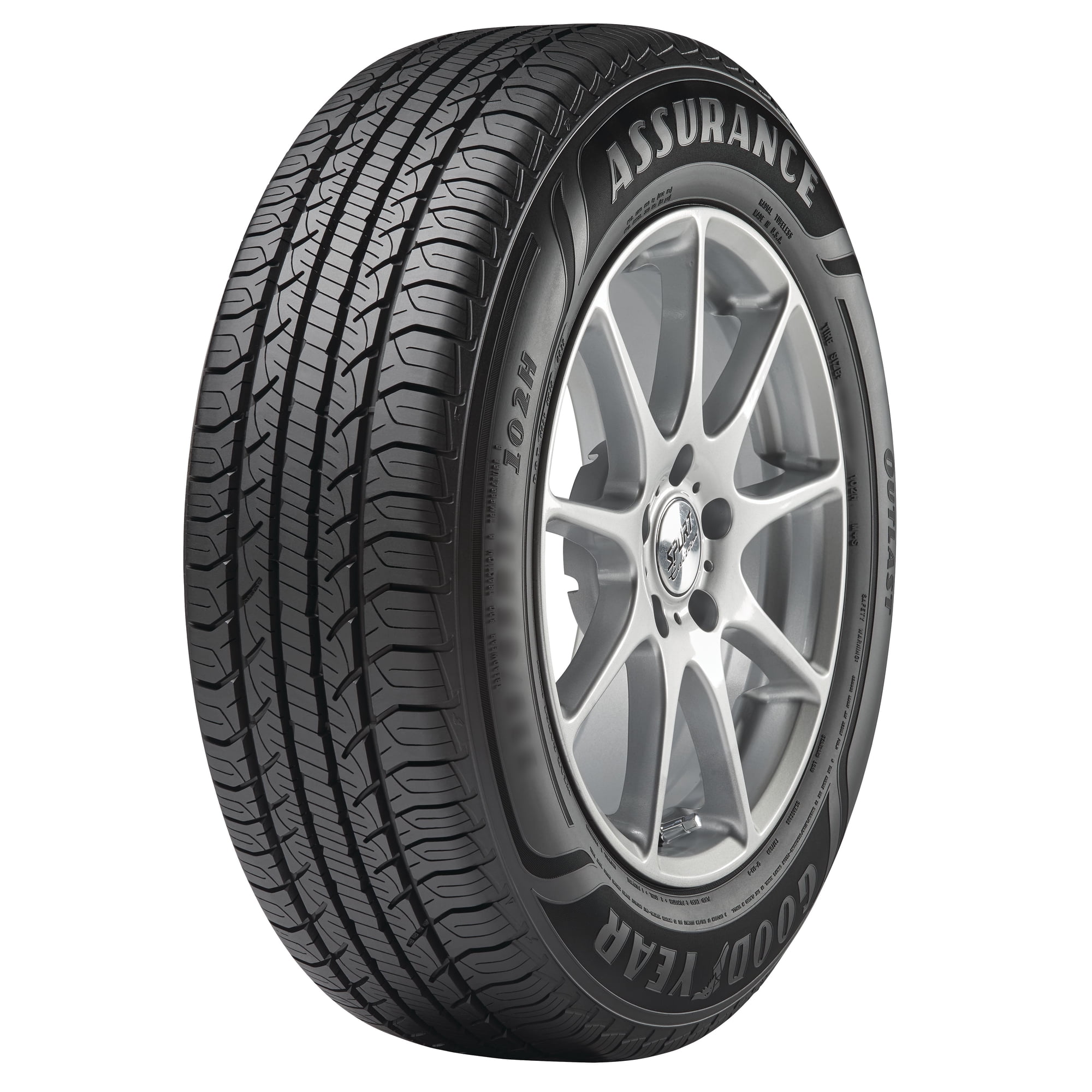 Goodyear Assurance Outlast 225/60R17 99H All-Season Tire Fits: 2018-23 Subaru Crosstrek Convenience, 2019-21 Subaru Forester Convenience