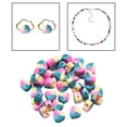 thumbnail image 1 of 100 piezas de de arcilla, regalo de moda, accesorios de corazón hechos a mano, arcilla polimérica, espaciador colorido, para manualidades y Baoblaze Colgantes de arcilla, 1 of 8