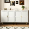 thumbnail image 6 of Cozy Home 2-Door Storage Cabinet with Adjustable Shelves, Modern Wood Credenza Buffet Sideboard Cabinet for Living Room, Bedroom, Dining Room, Entryway, 6 of 8