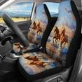 thumbnail image 4 of KUIFORTI Fashion Horse Auto Seat Covers Full Set 4 Pack Vehicle Seat Protector Front and Rear Split Bench for Cars Easy to Install Accessories Auto Trucks Van SUV, 4 of 7