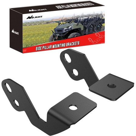 Nilight 2PCS Side Pillar Mounting Brackets LED Metal Mounting Brackets for UTV Off Road 2014-2018 Polaris RZR XP 1000 RZR 900, Black