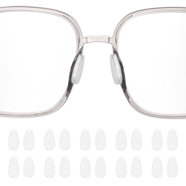 Uxcell 10 Pares de Almohadillas para Gafas de 2.5mm, Agarre de Nariz de Cristal, Gota de Agua Clara