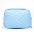 thumbnail image 3 of Bolsa de mensajero de cuero PU para mujer, bandolera de hombro, de cadena de Color sólido Ndcxsfigh Para Estrenar, 3 of 7