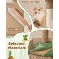 thumbnail image 5 of Yaheetech 42" Height Cactus Cat Tree with Scratching Posts, Basket & Ladder, Brown/Green, 5 of 7
