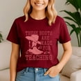 thumbnail image 4 of These Boots Are Made For Teaching School TShirt, Cowboy Teacher Shirt, Western Cowgirl Teacher Tee, These Boots Teaching Shirts,Back to School,First Grade Gift,Teacher Life shirt, 4 of 5