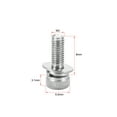 thumbnail image 2 of Uxcell M3x0.31'' Hex Socket Head Cap Screws Bolts Combine  Stainless Steel Silver Tone 10pcs, 2 of 2