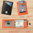 thumbnail image 3 of Carteras para hombre Rfid de fibra de carbono Bolsa para dinero Tarjeta delgada y delgada Cartera para hombre Monedero pequeño y corto para hombre Billetera Vallet plegable (Color: Naranja) 11*7,5 cm, 3 of 5