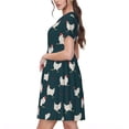 thumbnail image 2 of Lsque Funny Chicken Print Women's Casual Dress T-Shirt Summer Short Sleeve Scoop Neck Swing Dresses, 2 of 6