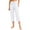 White, variant on Plebaso Women's High Waisted Yoga Capri Pants with Pockets Stretch Lounge Workout Summer Pants for Women