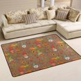 thumbnail image 2 of Dreamtimes Fall Gnomes Pumpkin Area Rug, 36"x24" Autumn Sunflower Retro Non-Slip Washable Indoor Door Mat, Absorbent Floor Mat for Bedroom Kitchen Entryway Bathroom, 2 of 5