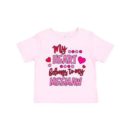 

Inktastic My Heart Belongs to My Meemaw Gift Toddler Boy or Toddler Girl T-Shirt