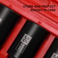 thumbnail image 4 of Mayouko 8PCS 1/2" Deep Axle Nut Impact Socket Set, CR-MO, 12 Point Design, Metric, 29,30,32,34,35,36,38,39mm, 1/2 Inch Extra Deep Impact Socket, 4 of 7