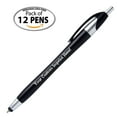 thumbnail image 3 of The JayLyn Ballpoint Pen with Stylus Tip. Click action Custom Personalized Black writing ink. Full color Printed Name pens Office Your Logo/Message FREE PRZONALIZATION - 12 Qty, 3 of 4