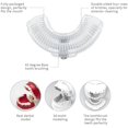 thumbnail image 4 of Cepillo de dientes en forma de U para niños, 2 piezas, 360 cepillo de dientes en forma de U, cepillo de dientes de silicona líquida en forma de U para niños de 2 a 6 años, rosa y azul Sailing Electrónica, 4 of 6
