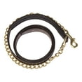 thumbnail image 4 of Huntley Equestrian Fancy Stitched Padded Leather Lead with Brass chain, 4 of 9