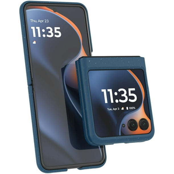 Funda para Motorola Razr 2025/2024, policarbonato rígido, azul marino de Gibraltar