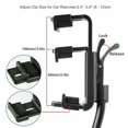 thumbnail image 2 of Car Rearview Mirror Phone Holder- Car Phone Mount- Phone Bracket  Phone Stand with 360° Swivel and Adjustable Clips   Smartphone Cradle, 2 of 8