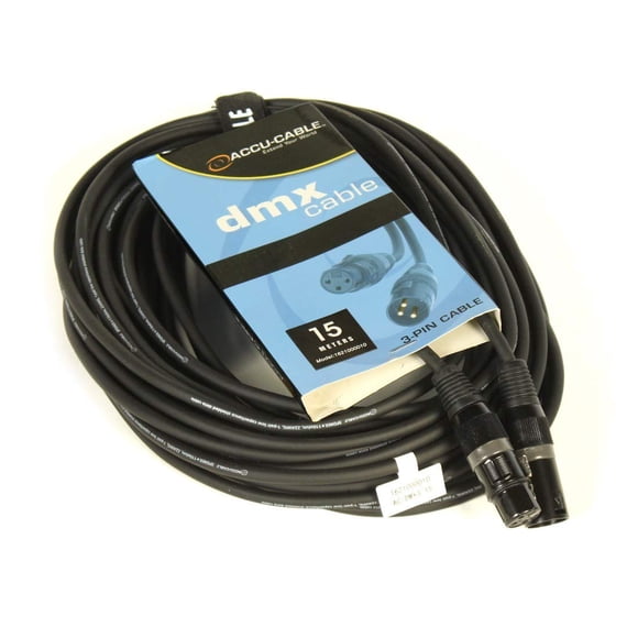 Câble Accu Ac3Pdmx50 Fifty Foot 3 Broches Vrai Câble Dmx