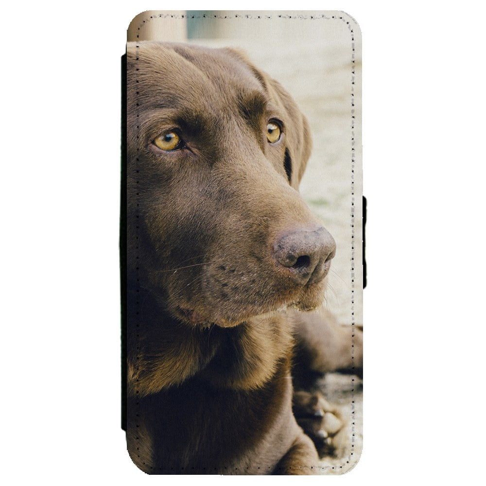 Black Chocolate Lab Labrador Retriever Samsung Galaxy Note 7 Leather