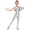 Silver, variant on Girls Shiny Metallic Gymnastics Unitard One Shoulder Ruffle Long Sleeve Dance Bodysuit Acrobatic Jumpsuit Hot Pink 6