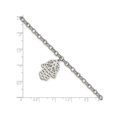 thumbnail image 3 of Stainless Steel Hamsa Charm Link Bracelet (7 Inches), 3 of 4