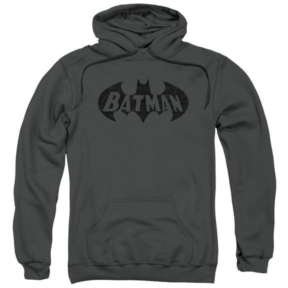 Batman Men's  Crackle Bat Hooded Sweatshirt Grey