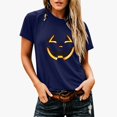 thumbnail image 5 of Jamsmile Women T-Shirts Graphic Halloween Print Tee Shirts Comfort Soft Short Sleeve Tops Vacation Loose Fit Trendy T‑Shirts, 5 of 6