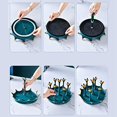 thumbnail image 2 of Soporte para copas de vino, soporte para copas de mesa, vajilla de vapor, copas de vino, rejilla de secado colgante, rejilla de drenaje para el hogar, verde oscuro, 2 of 7