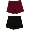 thumbnail image 2 of Chassé Women's Boy-Cut Cheerleading Briefs, Soft Mid-Rise Athletic Shorts   (AM, Maroon), 2 of 5