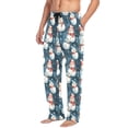 thumbnail image 6 of Many Winter Snowmans Mens Pajama Pants Cotton Elastic Waistband Lounge Sleep Pajama Bottoms Pj with Pocket, 6 of 7