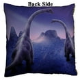 thumbnail image 2 of PKQWTM two dinosaurs fighting each Reversible Mermaid Cushion Cover Home Decor Sequin Pillow Case Size 18x18 inches, 2 of 2