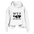 thumbnail image 1 of Rbaofujie Sweat à Capuche pour Femmes, Imprimé Décontracté, Col Rond, Manches Longues, Cardigan Blanc, 1 of 4
