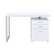 Writing Desk with 3 Drawers in White