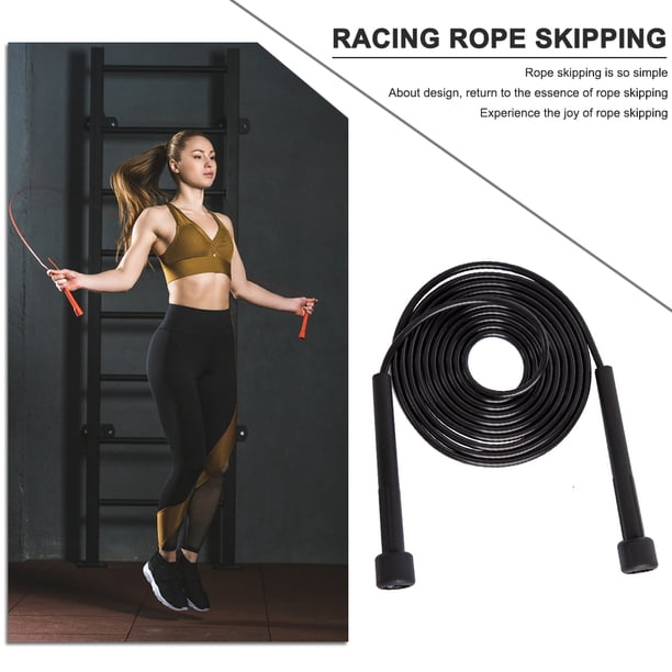 Cuerda de Saltar de velocidad profesional Ndcxsfigh para entrenamiento físico negro