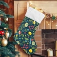 thumbnail image 7 of SKYSONIC Wildflower Christmas Stocking Personalized Large Candy Stocking Hanging Gift Xmas Stockings Decoration for Family Holiday Party Ornaments Decor Fireplace, 7 of 7