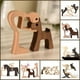thumbnail image 2 of Figurita artesanal de madera para cachorros familiares, adorno de mesa de escritorio, modelo tallado, decoración para el hogar y la Oficina, escultura para mascotas, regalo de Navidad, 2 of 4
