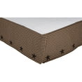 thumbnail image 4 of VHC Brands Check Star Cotton Primitive Split Corners Appliqued Queen Bed Skirt, Raven Black, 4 of 4