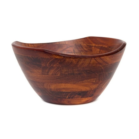 Wooden Rim - Lipper Large Wavy Rim Wooden Bowl - Cherry