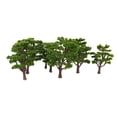 thumbnail image 1 of 10 piezas de árboles verdes, maqueta de tren, diorama de ferrocarril, paisaje de jardín, escala HO N, 1 of 9