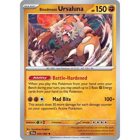 Pokemon Shrouded Fable Rare Bloodmoon Ursaluna #25