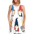 thumbnail image 1 of Fotbe School Cute Gnomes Vestido de Verano sin Mangas para Mujer – Vestido Midi Línea A, Estilo Camiseta Floral, Vestido Playero Casual y Fluido, 1 of 7