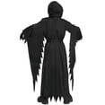 Ghost Sleep Robe Ghost Costume Set for Adults, Black Hooded Halloween Robe with Mask ...