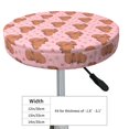 thumbnail image 4 of Haiem Heart Capybara Cushion Round Bar Chair Seat Cover Bar Chair Cushion Covers Elastic Washable Bar Chair Cover,Protects from Scratches and Stains-12 inch, 4 of 7